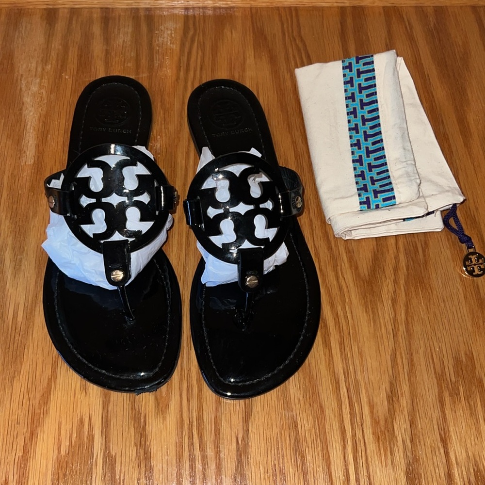EUC black Tory Burch Miller Sandals